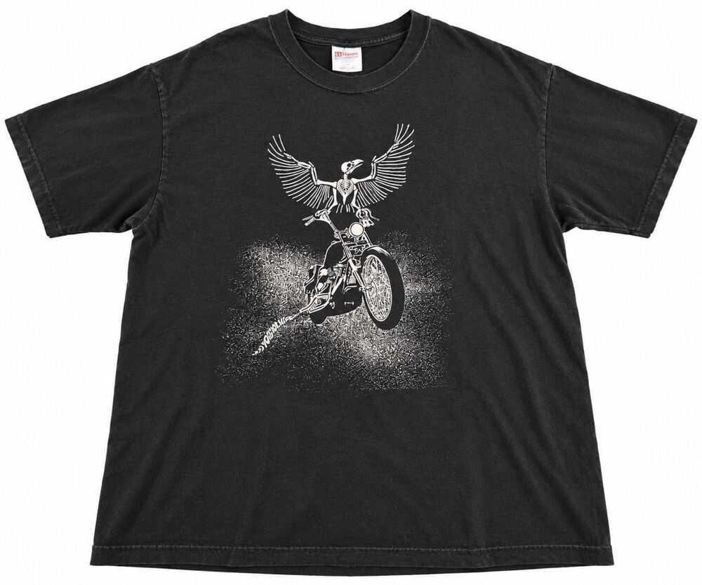 Harley Davidson Vintage 1993 Glendale California Faded Black T-Shirt Size Large